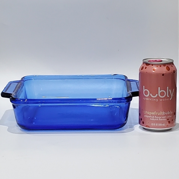 Anchor Hocking Essentials Cobalt Blue Square 🟦 10 1/4" Glass Baker - Picture 2 of 9